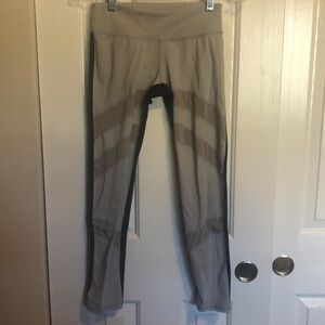 Nualime Grey black mesh leggings